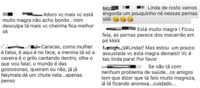 Instagram / @brumarquezine Comentários recebidos por Bruna Marquezine.
