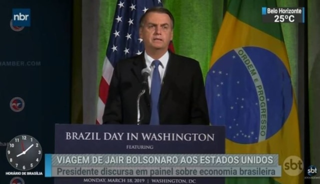 Reprodução/ SBT SBT decide repetir, por duas vezes, reportagem sobre viagem do presidente Jair Bolsonaro aos EUA durante programa Silvio Santos.