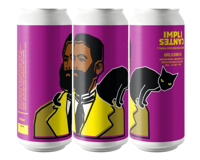 Implicantes Rótulo da American Brown "Abolicionista" Ale, da cervejaria gaúcha Implicantes.