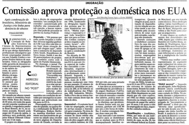 >> Estadão - 18/02/2000