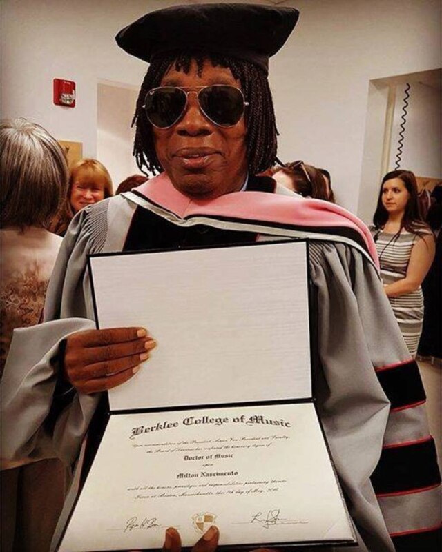 Reprodução/Facebook O cantor e compositor Milton Nascimento foi homenageado na Berklee College of Music, a mais importante universidade de música do mundo