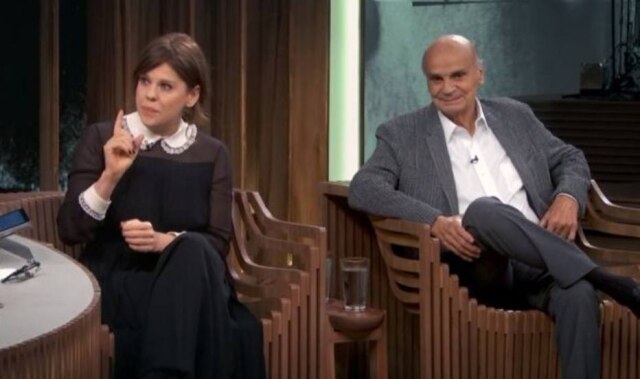 Reprodução/TV Globo A atriz Bárbara Paz e médico Drauzio Varella.