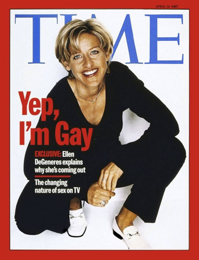 Handout via The New York Times A capa da revista 'Time' com a frase 'Sim, eu sou gay'
