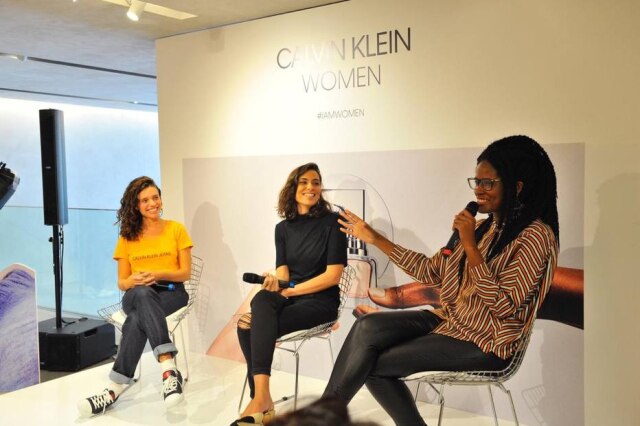 Divulgação Calvin Klein Bruna Linzmeyer, Maria Rita Alonso e Djamila Ribeiro no lançamento da fragrância Calvin Klein Women
