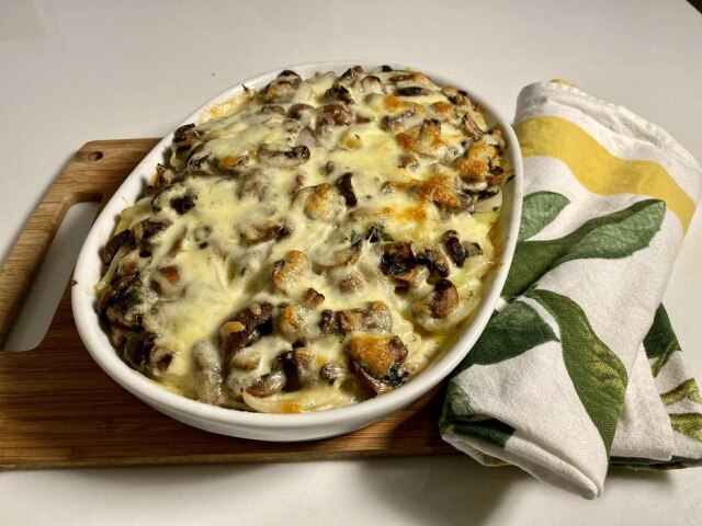 Patrícia Ferraz/Estadão Gratinado de batata e cogumelos