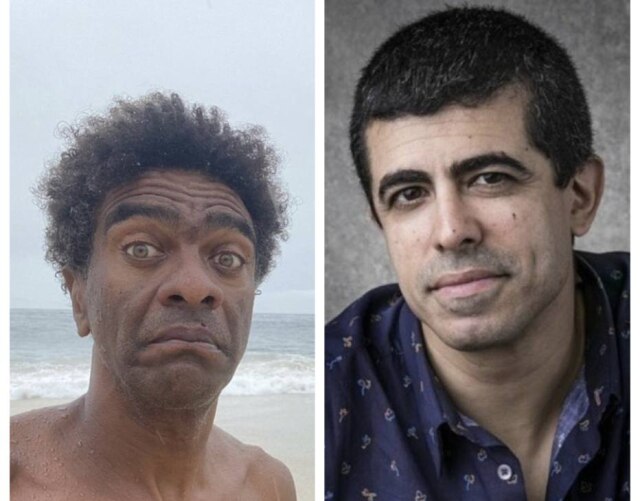 Instagram/@lapena/Sergio Zalis/ Globo Os atores Hélio de la Peña e Marcius Melhem