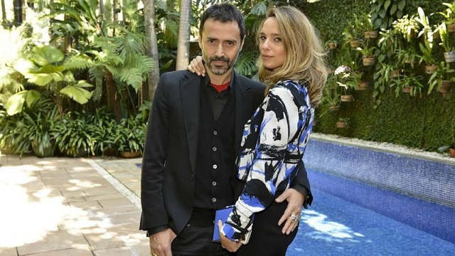 Divulgação Candela e seu marido, o arquiteto Fabio Novembre: rotina agitada em São Paulo, com visitas a galerias e almoços estrelados