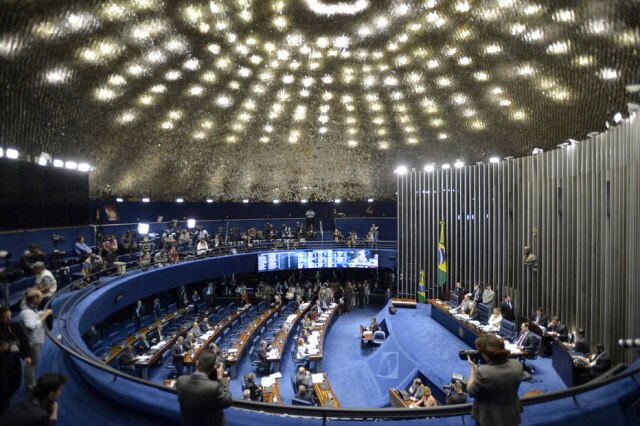 EFE Senado Federal durante a última fase do processo de impeachment