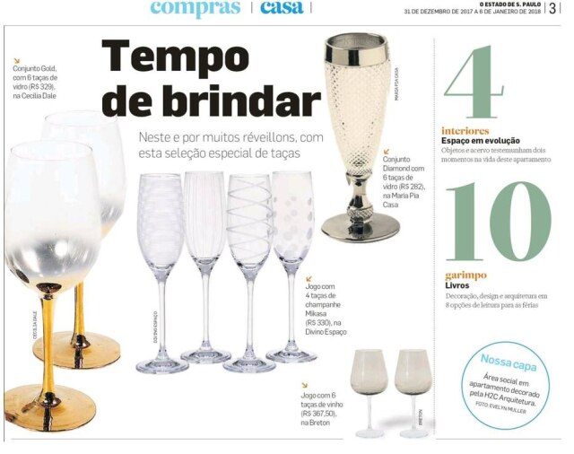 Reprodução Uma seleção especial de taças para brindar neste e por muitos réveillons