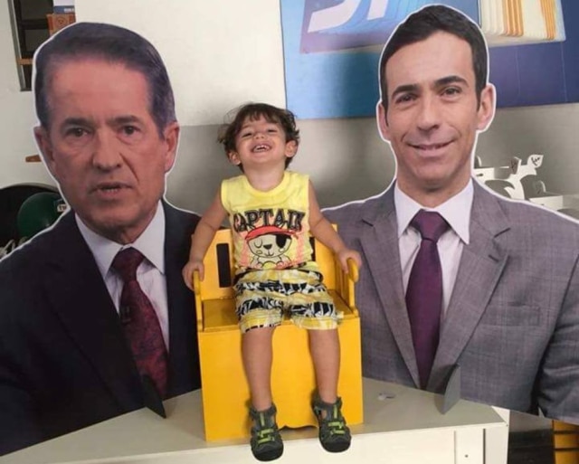 Twitter / @sirley_cortez Festa de dois anos do garotinho Bernardo, que teve como tema o telejornal 'SPTV'