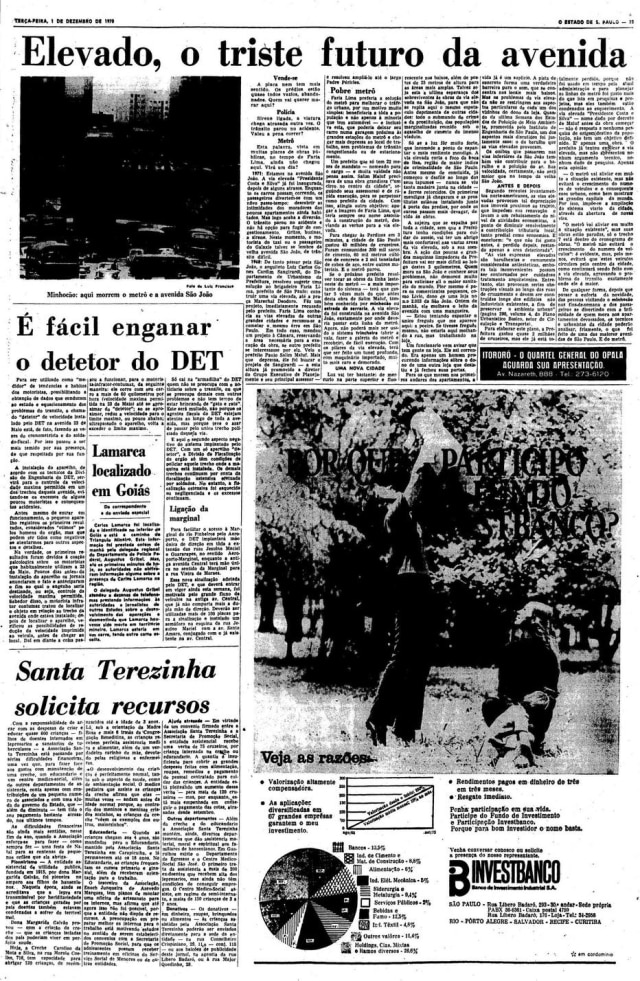 Acervo Estadão Página do jornal de 1/12/1970