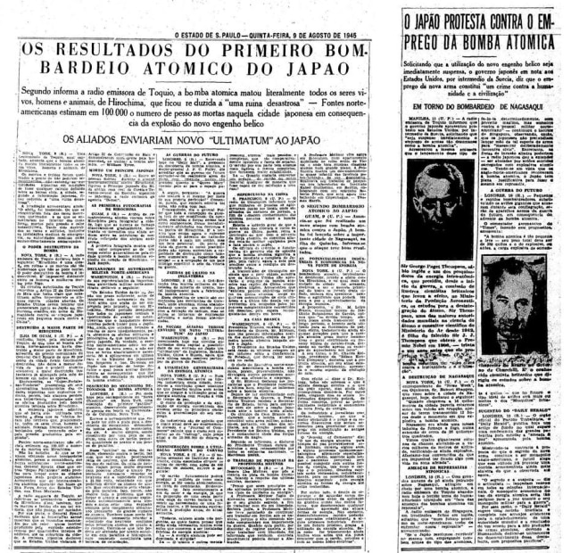 > Estadão - 09/8/1945     > Estadão -11/8/1945