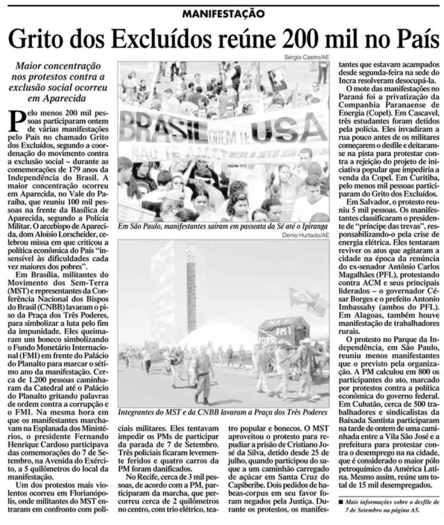 Acervo/Estadão > Estadão - 08/9/2001