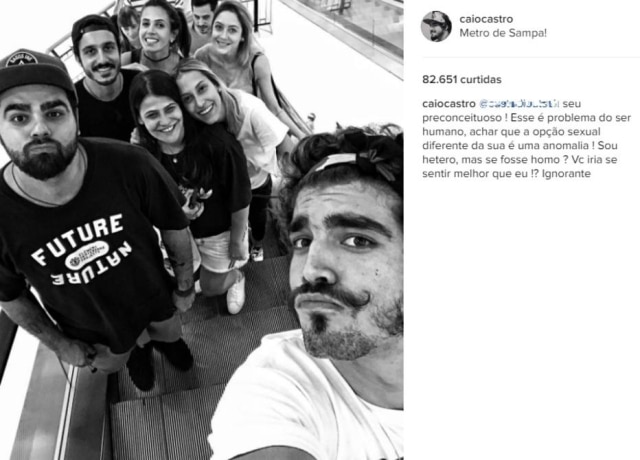https://www.instagram.com/p/BRjeA7flMNO/?taken-by=caiocastro Comentário feito pelo ator Caio Castro