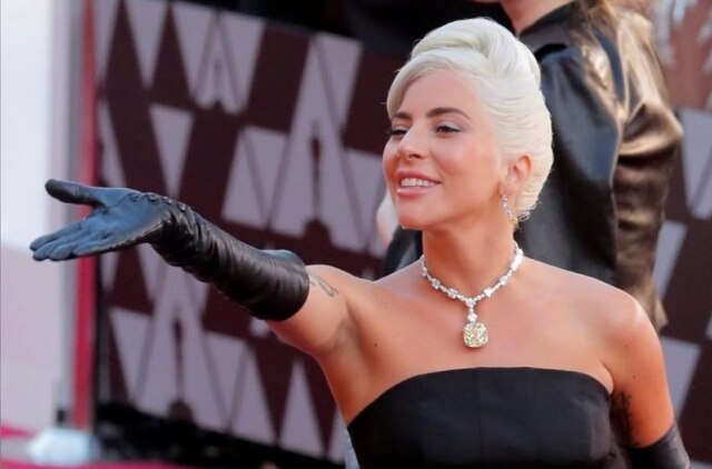 Lucas Jackson/Reuters Cantora Lady Gaga na cerimônia do Oscar, em 2019.