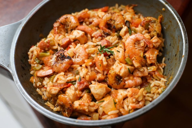 Felipe Rau/Estadão Jambalaya, prato de mistura que lembra a paella espanhola.