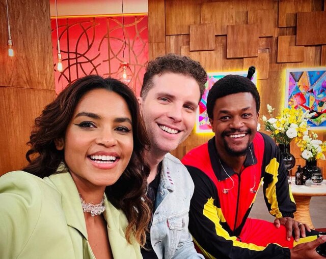 Instagram/@thiagofragoso Os finalistas da segunda temporada do 'The Masked Singer', da TV Globo, da esquerda para direita: Lucy Alves, Thiago Fragoso e David Junior.