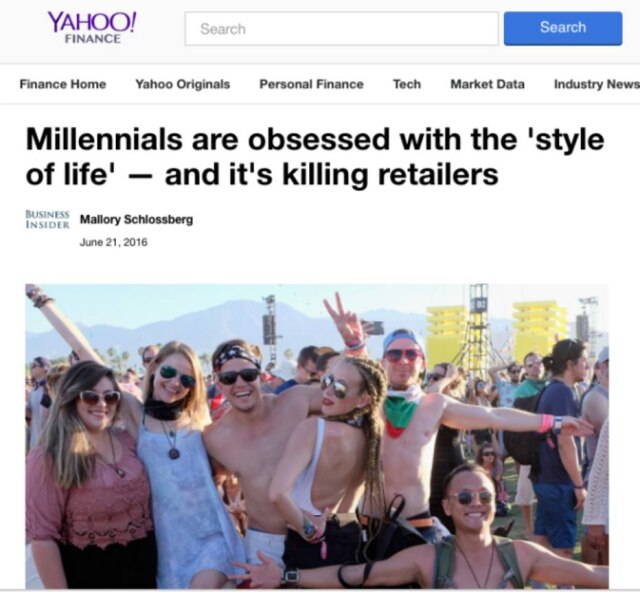 Reprodução/Buzzfeed Os Millennials estão obcecados com o estilo de vida - e isso está matando os varejistas.
