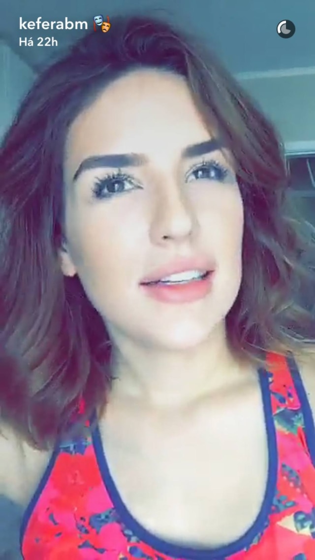 Reprodução/ Snapchat Kéfera A youtuber usou o Snapchat para responder as críticas