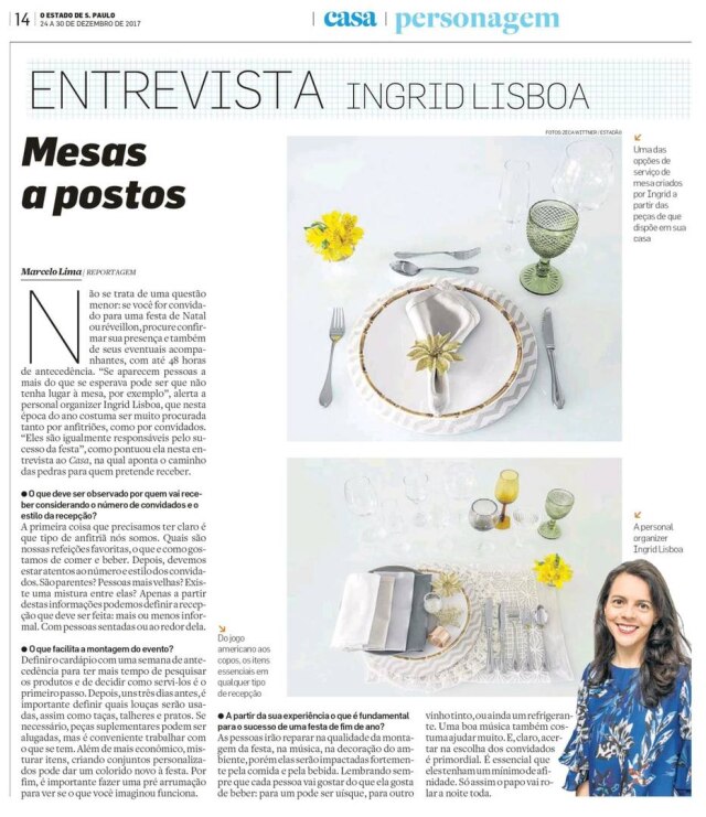 Reprodução Personal organizer, Ingrid Lisboa é muito procurada nesta época do ano para dar dicas do caminho das pedras para quem pretende receber