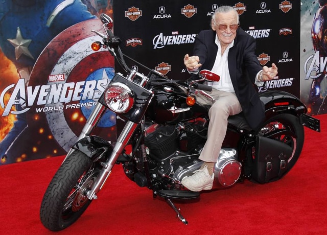 Danny Moloshok/Reuters Stan Lee na premiere de 'Vingadores' em 2012.