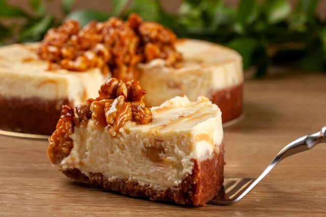 Marcos Schaffer Cheesecake de nozes com caramelo, da Stelle Cookierie.