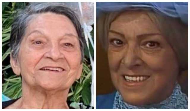 Instagram/@wendel_bezerra/Reprodução/SBT A dubladora Isaura Gomes e a atriz Angelines Fernández, que interpretou a Bruxa do 71 no seriado 'Chaves'.