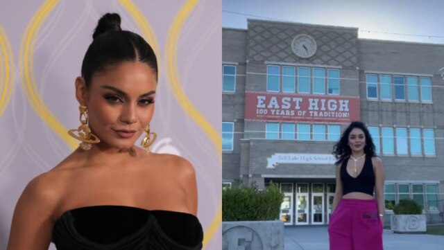 REUTERS/Andrew Kelly e Instagram/@vanessahudgens Vanessa Hudgens publicou em sua conta no Instagram um vídeo em frente ao prédio do East High, colégio onde 'High School Musical' foi gravado.
