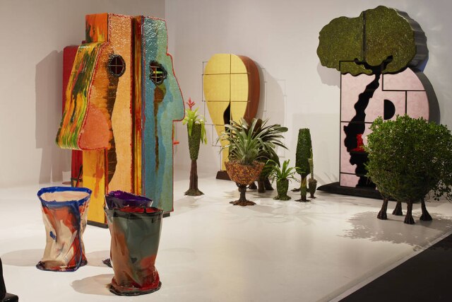 JAMES HARRIS/DIVULGAÇÃO O espaço da galeria Salon 94, que apresentou a nova coleção de vasos produzidos por Gaetano Pesce na mostra Design Miami