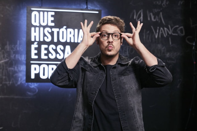 Fabio Porchat no 'Que História é Essa, Porchat?' Fabio Porchat à frente de seu novo programa, o 'Que História é Essa, Porchat?'