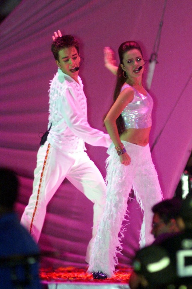 Wilton Junior / Estadão Sandy e Junior em show no Rock In Rio 3, em 2001.
