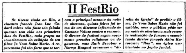 Estadão Acervo O Estado de S. Paulo - 23/11/1985