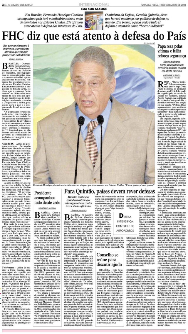 Acervo/Estadão > Estadão - 12/9/2001