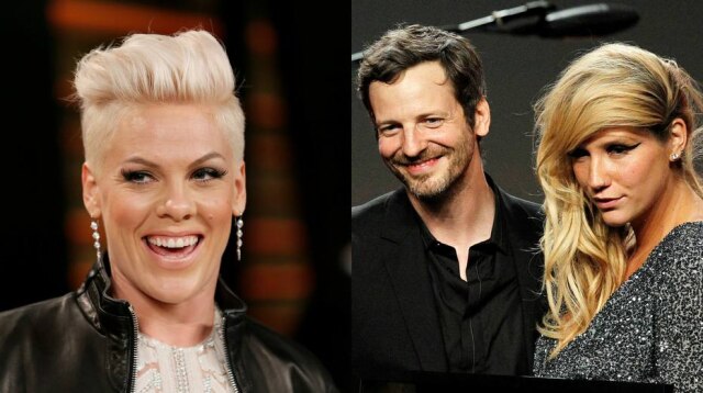 REUTERS/Danny Moloshok | REUTERS/Mario Anzuoni Pink falou sobre Dr. Luke, produtor artístico da gravadora com quem Kesha tem contrato firmado há mais de dez anos.