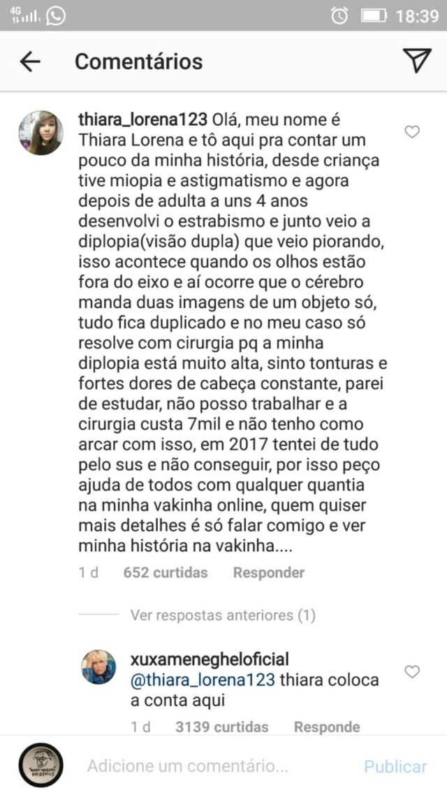 Reprodução de Instagram Xuxa Meneghel responde a menina que pediu ajuda para custear cirurgia