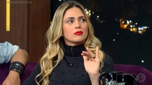 Reprodução/Record TV Nadja Pessoa, participante expulsa de reality show 'A Fazenda' 2018, na Record TV.