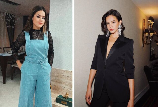 Instagram/@maisa/@brumarquezine Maisa Silva e Bruna Marquezine se encontraram em Los Angeles.
