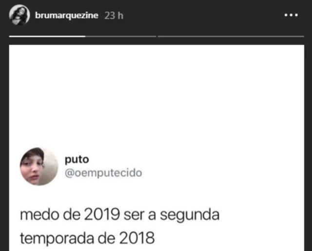 Instagram / @brumarquezine 'Story' de Bruna Marquezine postado em seu perfil no Instagram.