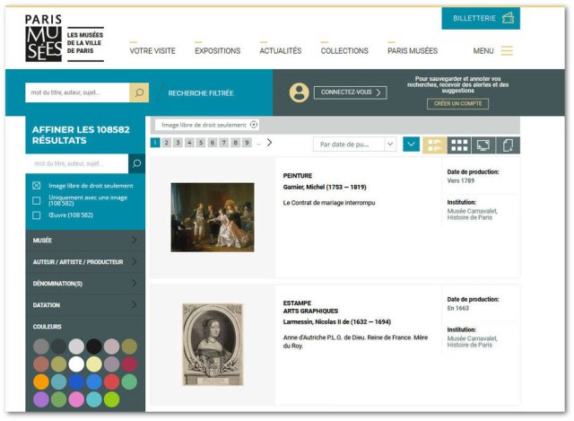 Reprodução Na página de pesquisa, confirme a opção 'Image libre de droit seulement'
