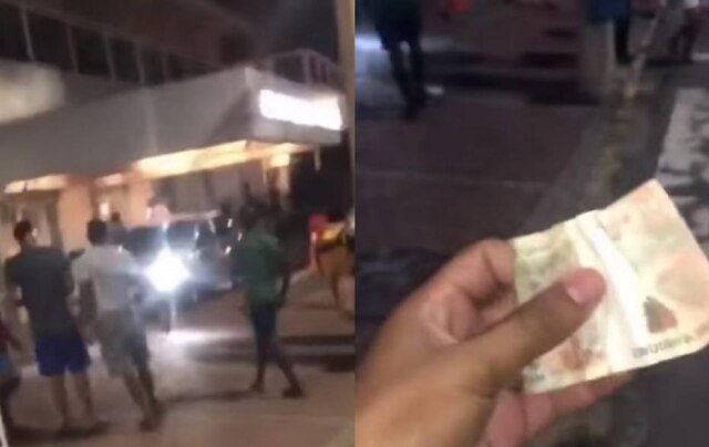 Instagram/ @atan_uber Hóspede de hotel em Salvador faz chover dinheiro