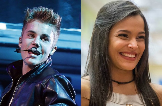 Isaac Brekken/Invision/AP | Globo/Paulo Bellote Emilly Araújo postou diversos comentários num vídeo ao vivo de Justin Bieber.