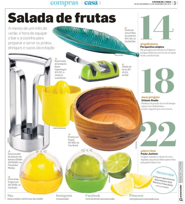 Reprodução A seção compras desta edição garimpou produtos que servem para equipar o bar e a cozinha para o verão