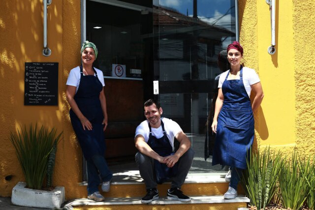 Hélvio Romero/Estadão Trio de sócios à frente da Sliced: Maria Glicelia Alves, Alexandre Aguiar e Juliana Acras