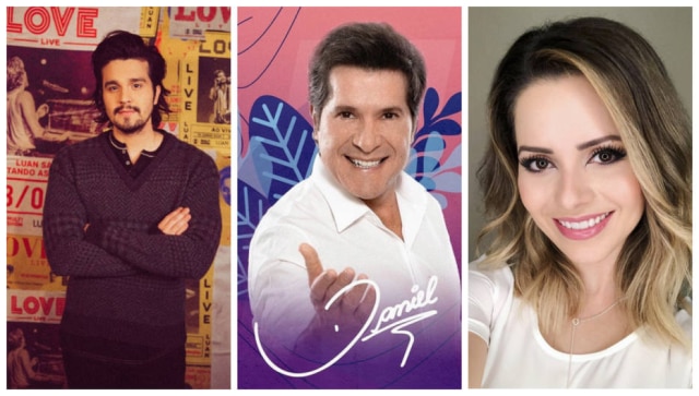Divulgação/Intagram/@cantordaniel/@sandyoficial Cantores e bandas farão lives especiais para o Dia dos Namorados; confira agenda