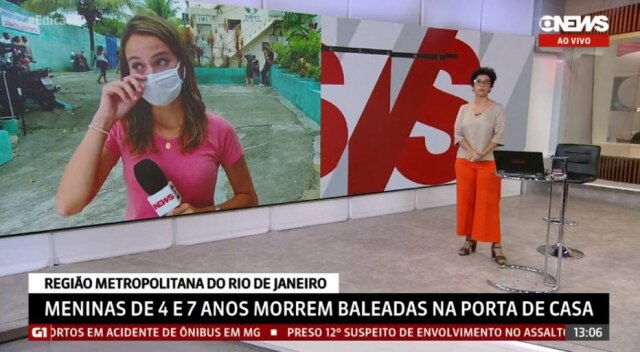Reprodução de Globo News (2020) Narayanna Borges e Lilian Ribeiro, da Globo News